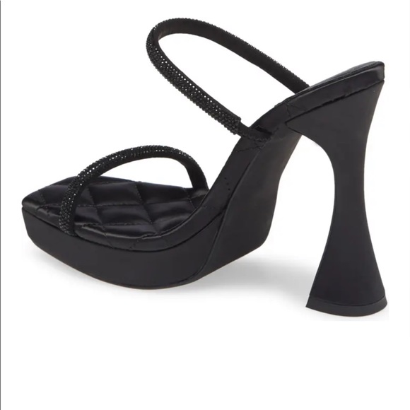 Jeffrey Campbell Movie Slide Black Crystal Sandal - Picture 6 of 10